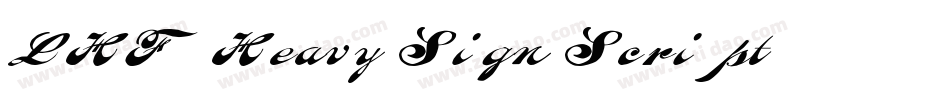 LHF Heavy Sign Script字体转换